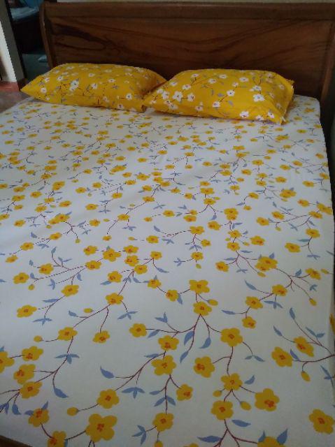 Sprei Anti Geser Katun Star Motif Marco Abu Dan Hitam │seprei Star Homemade Kotak Monocrome