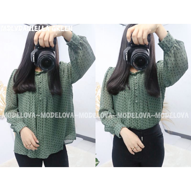 MDLV ~ 4350 DANIELLA LONG SLEEVE TOP // ATASAN LENGAN PANJANG // FASHION IMPORT WANITA