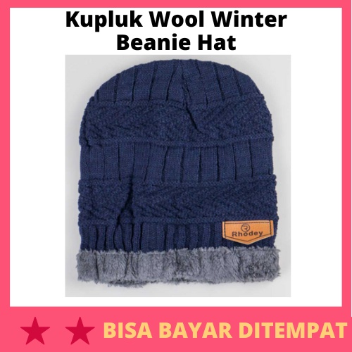 Kupluk Wool Winter Beanie Hat / Kupluk Topi Camping Muncak Gaul Gunung Pegunungan Rimba Bromo Outdoo