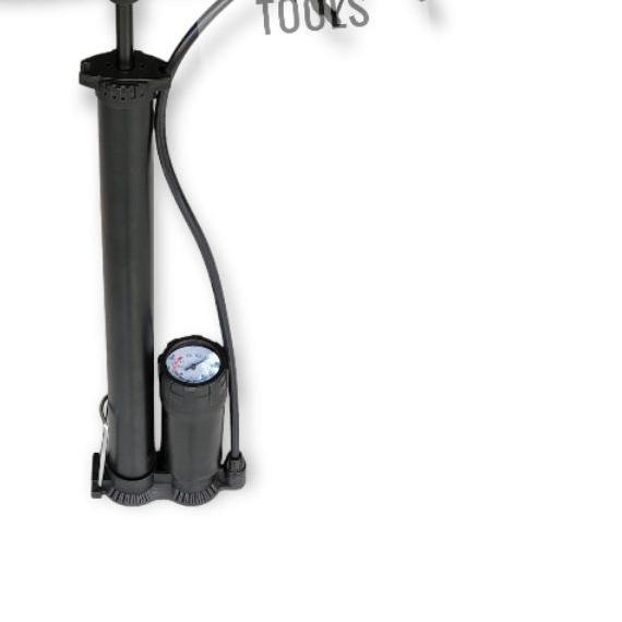 Pompa Ban Motor Sepeda Tabung Meteran Hitam Besi