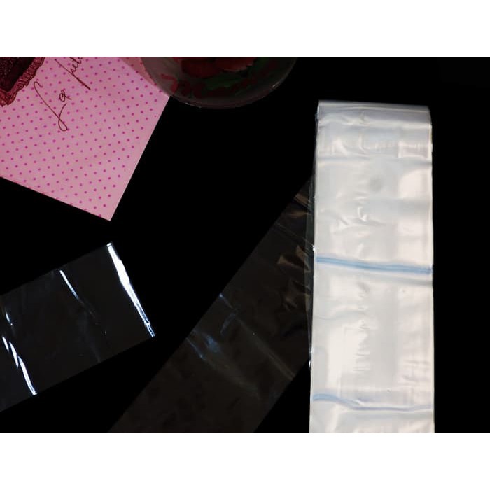 

Plastik Bening Kemasan Multifungsi Plastik PP Rol ukuran 0.4x9cm