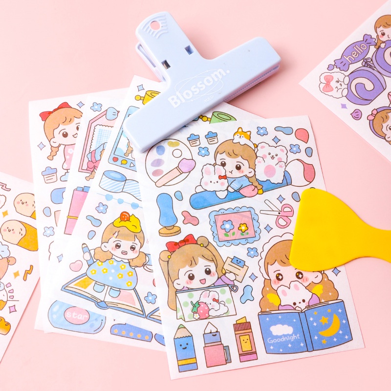 PAOPAO Stiker 1 Set Import isi 16 Lembar Cute Scrapbook (Free Kape Stiker)