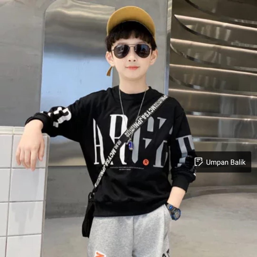 TC87 4WARNA BAJU ANAK USIA 6-10tahun/BAJU BAHAN TEBAL LENGAN PANJANG/ATASA ANAK COWOK