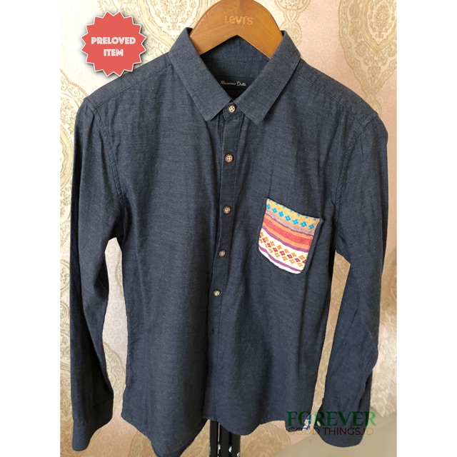 Preloved kemeja cowok lengan panjang Massimo Dutti Original