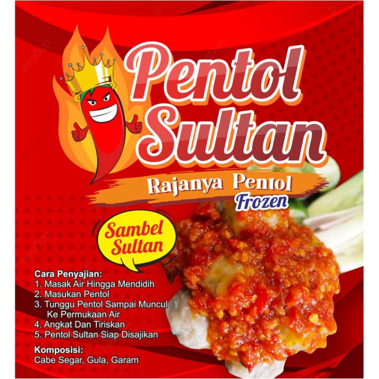 

Pentol Sultan Variasi Sambel Sultan Pedas