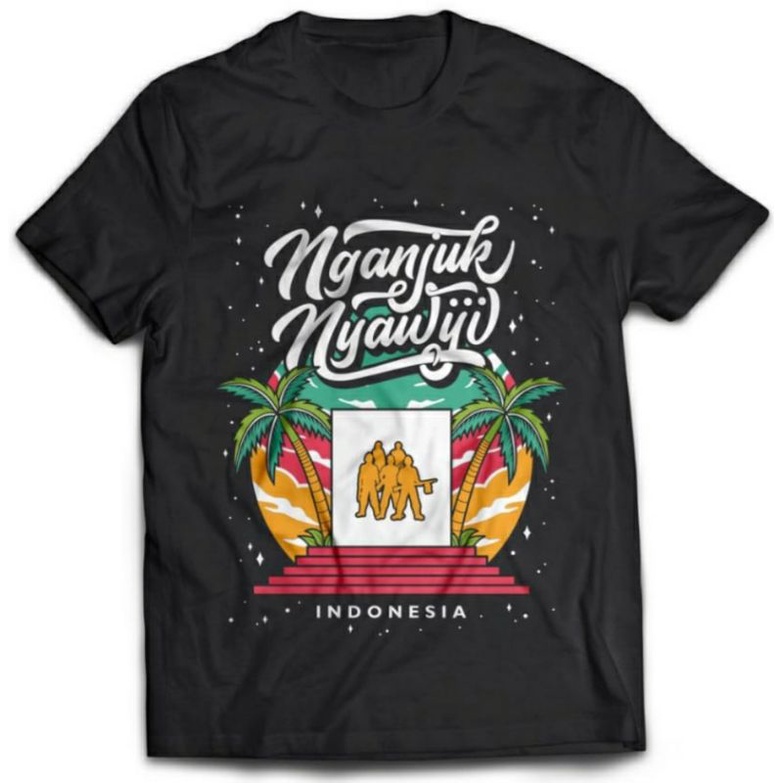 Nganjuk Merchandise - Kaos Asli Nganjuk Nyawiji Kaos Wisata Kaos Oleh-Oleh Nganjuk
