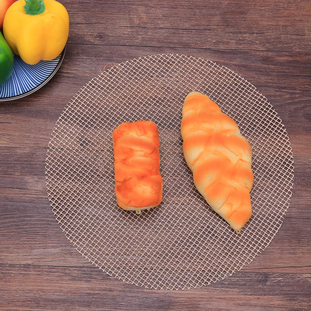 Round Bbq Mesh Grill Mat Heat Resistant Non Stick Roasting Cooking