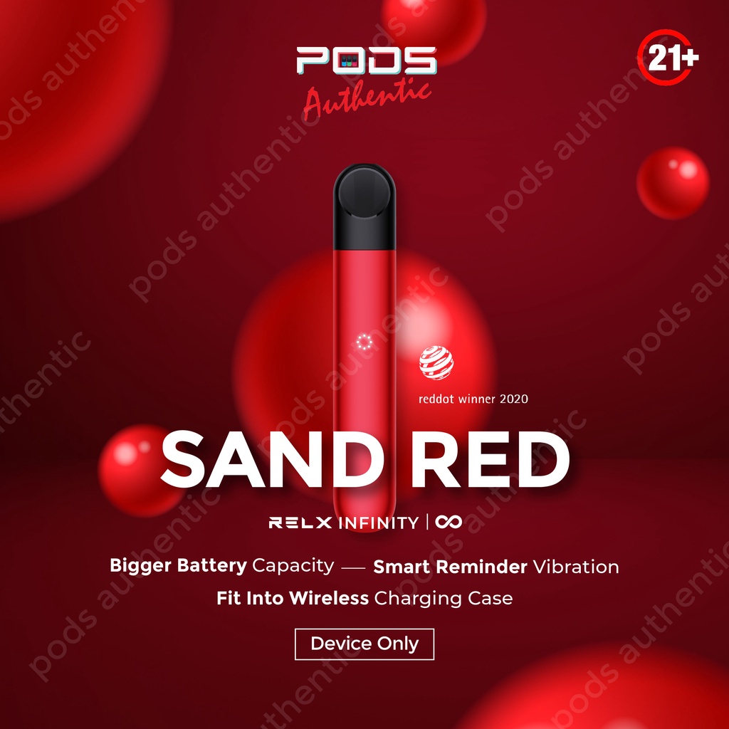 RELX Infinity Device Pro - Red / Sand Red. SuperSmooth™