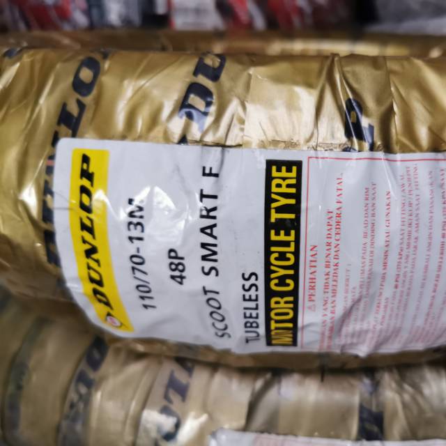 DUNLOP 110 70 13 SCOOTSMART TUBELES BAN NMAX DEPAN VELG RING 13