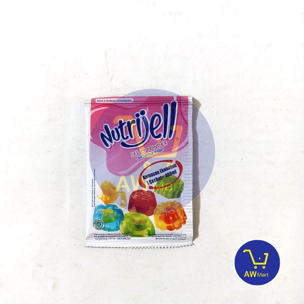 NUTRIJELL 10/15 GRAM - JELLY  SERBUK INSTANT - ALL VARIAN - BLUEBERRY, DLL