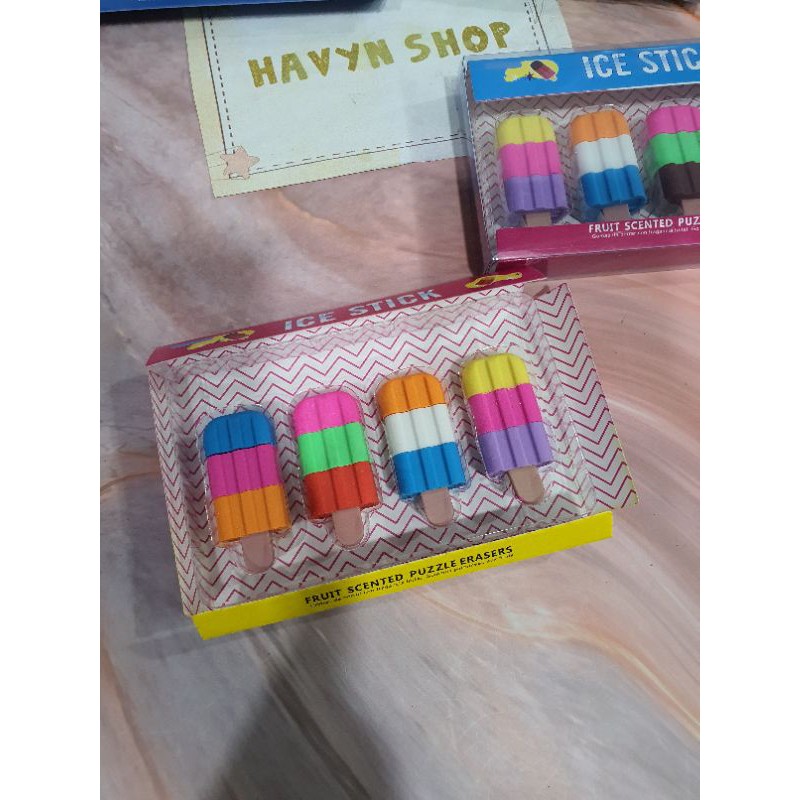 Penghapus lucu makanan kue/STIP KUE/hapusan fancy/hapusan set/stip-4