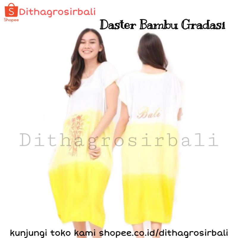 Long Dress/Daster Bali Jumbo Bambu Motif Gradasi Tiedye