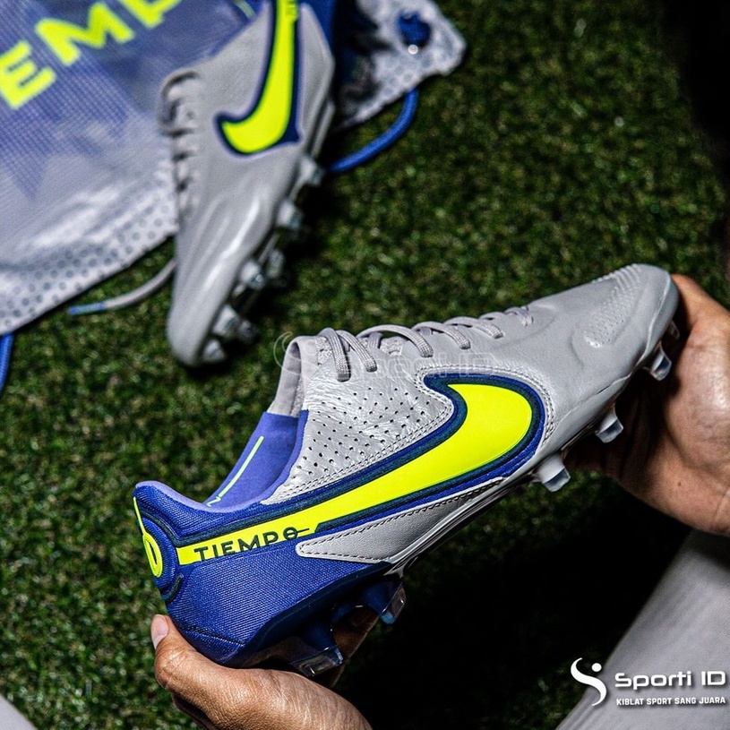 Sepatu Bola Nike Tiempo Legend 9 Elite FG - Grey Fog CZ8482-075 Original