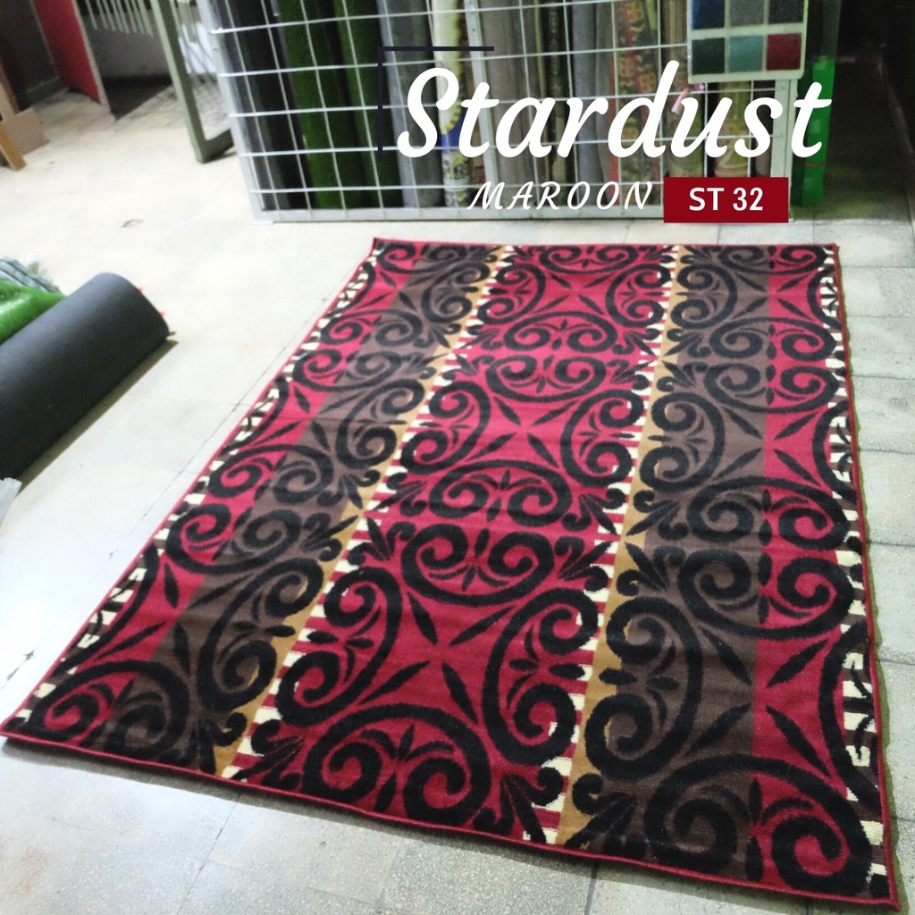 STARDUST Karpet Lantai 155x210 ST32 Maroon-1