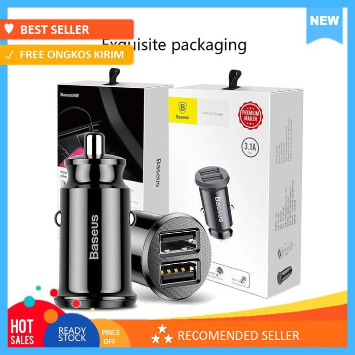 BASEUS MINI DUAL USB CAR CHARGER 3.1 A FAST CHARGER