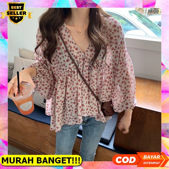 Blouse Wanita Blus Blose Blous Terbaru Bluse Blues 2021 Kondangan Import Kekinian 2022 Murah [Daisy]