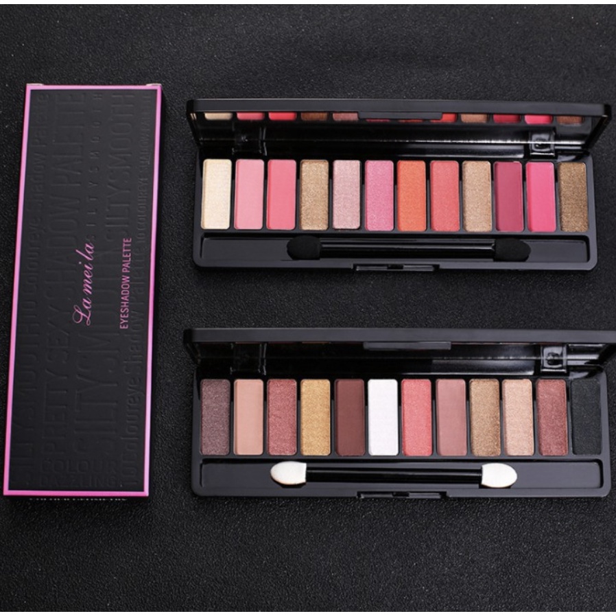 LAMEILA 12 COLOR EYESHADOW PALETTE PINK NUDE COLOR LA010