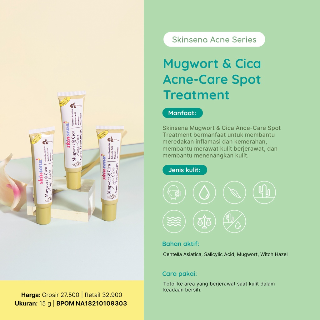 Paket Skinsena Mugwort &amp; Cica Acne-Care Series