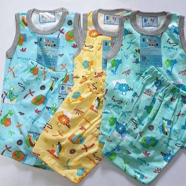 Setelan baju bayi bibop