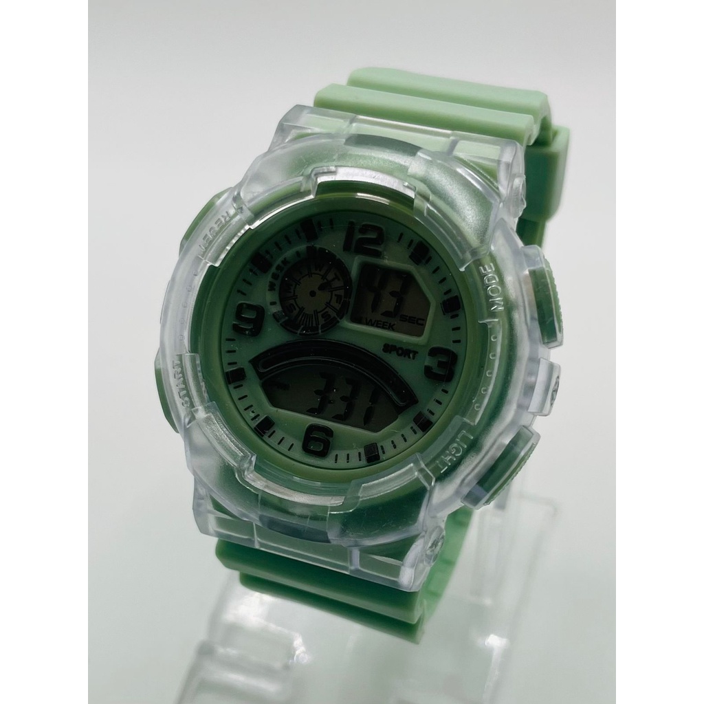 Jam Tangan Fashion Pria Wanita W6199K Digital Tali Rubber Free Box &amp; Baterai