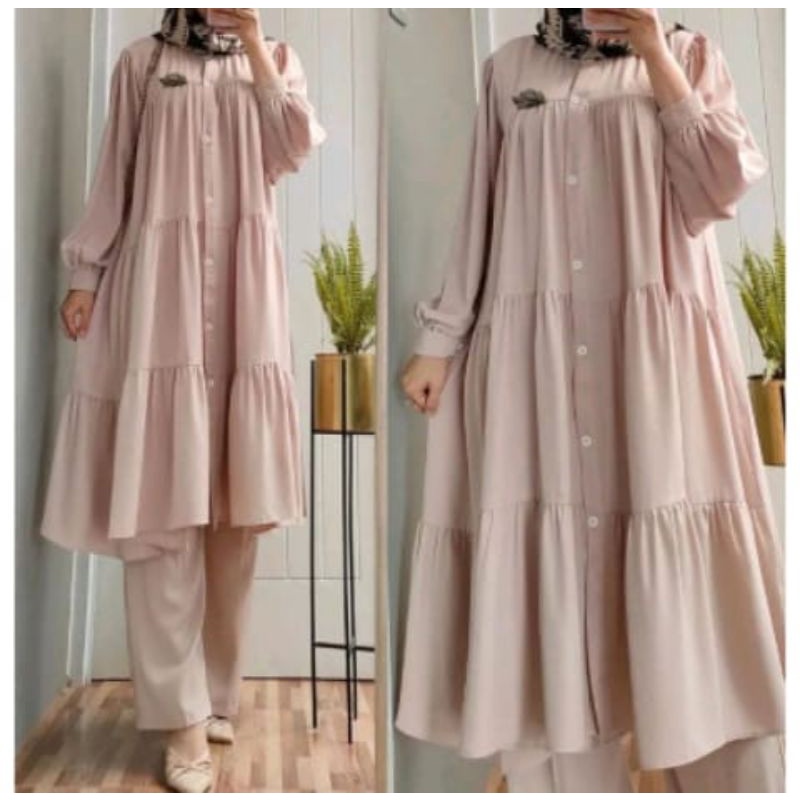 shakila ruffle set setelan terbaru