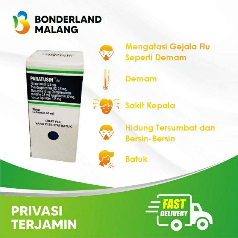 

PARATUSIN SIRUP 60ML / obat batuk flu / obat batuk flu anak dan dewasa