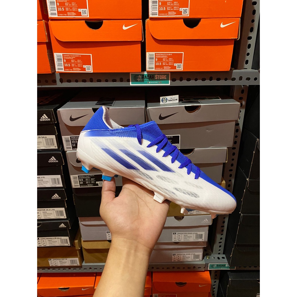 Sepatu Bola Adidas X SpeedFlow.3 FG White Blue GW7480 Original BNIB