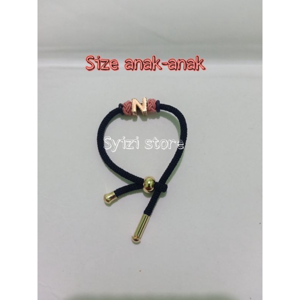 (free stoper) gelang tali pandora size anak /gelang tali pandora/gelang serut/gelang pandora/gelang pandora serut