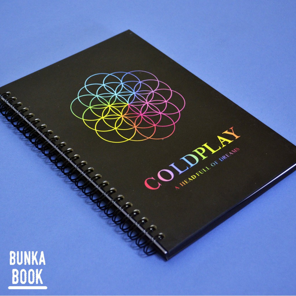 

Note Book Hardcover Ring Musik Coldplay Jurnal Agenda Planner Notebook Gift Couple