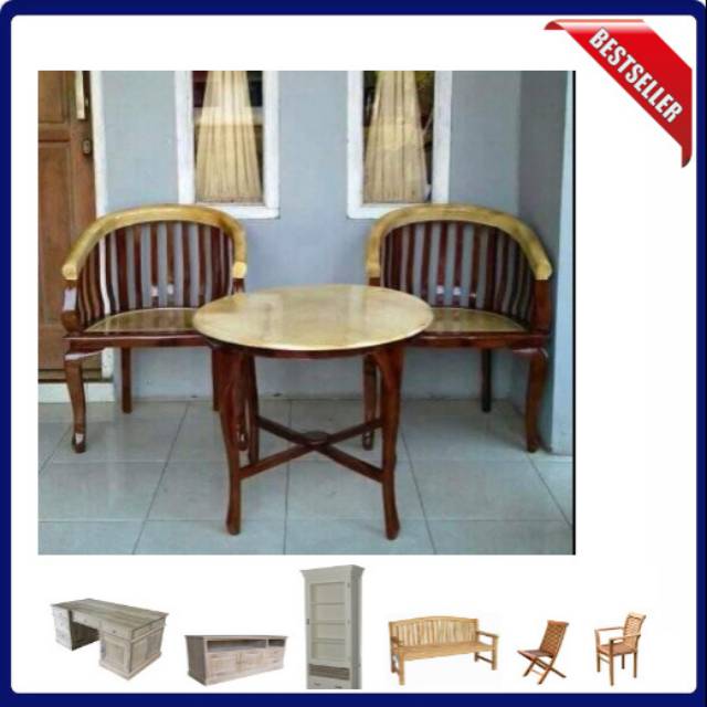 Kursi teras Betawi jati kursi lenong