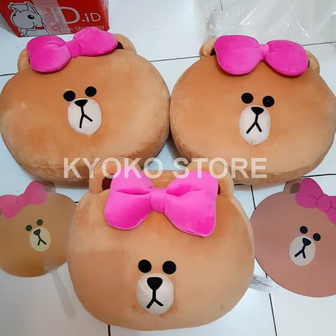 Boneka Bantal Line Cushion Choco