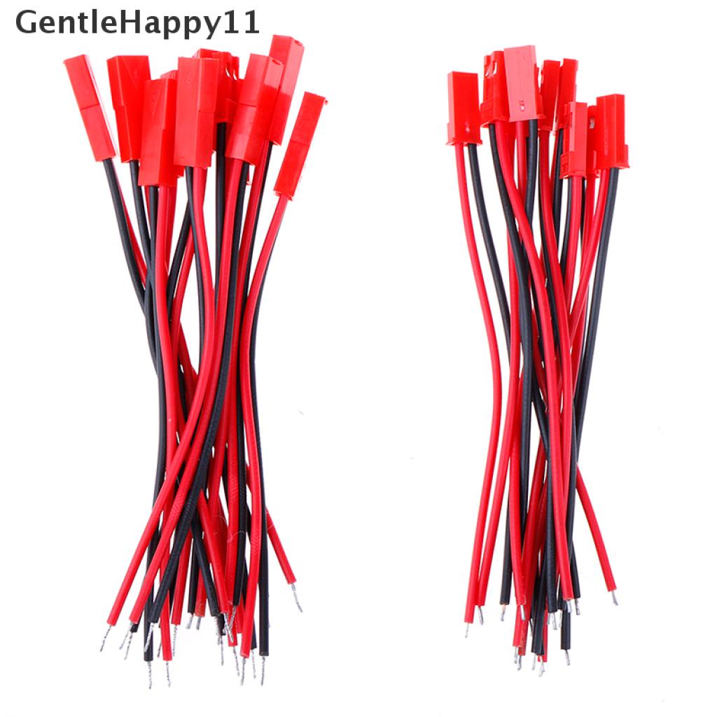 Gentlehappy 20pcs Kabel Konektor 2 Pin male female jst plug 22 awg Untuk Baterai rc