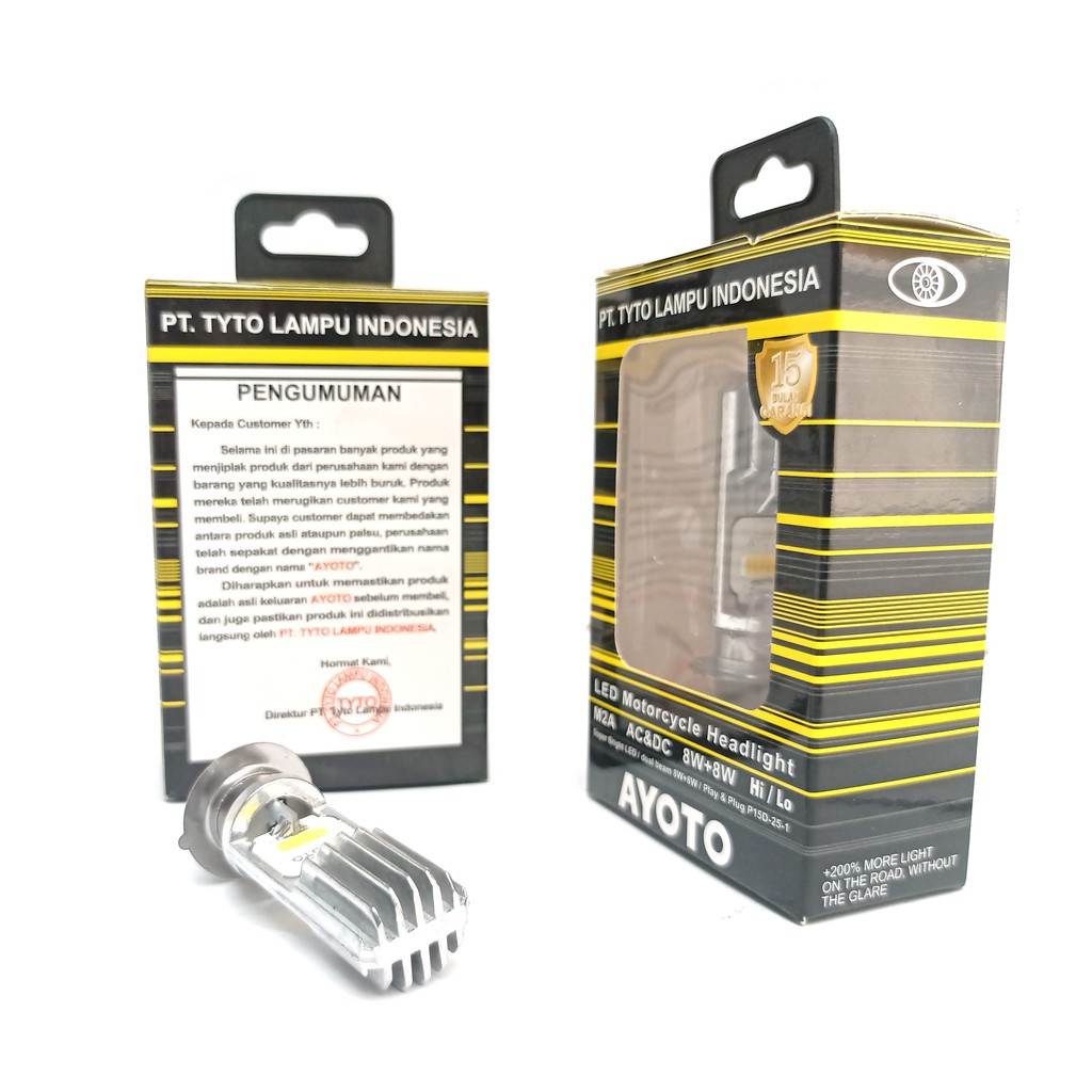Lampu Motor Led 2 Sisi Tipe M2A Soket H6 Putih By PT TYTO MOTOR INDONESIA-1