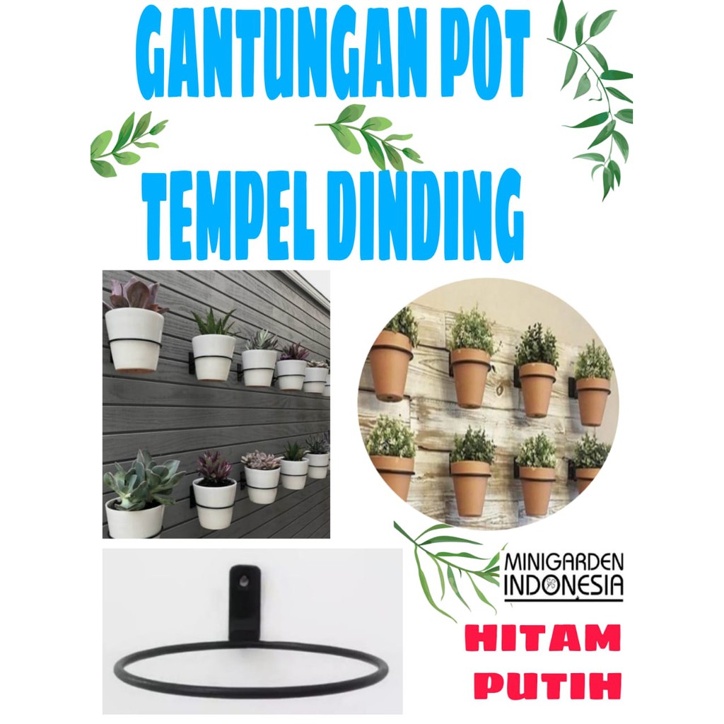 GANTUNGAN POT DINDING TEMPEL rak pot dinding cantolan pot besi model sekrup pot bunga tanaman hias