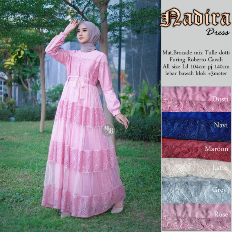 NADIRA DRESS ori MB best seller di shopee