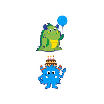 

POTATOO Birthday Monster Temporary Tatto Sticker