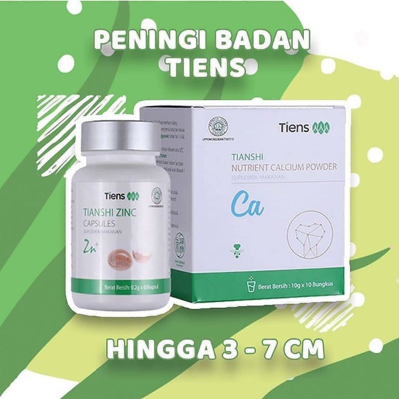 

Paket Peninggi Badan Tiens Original Susu NHCP dan Zinc Kapsul tiens