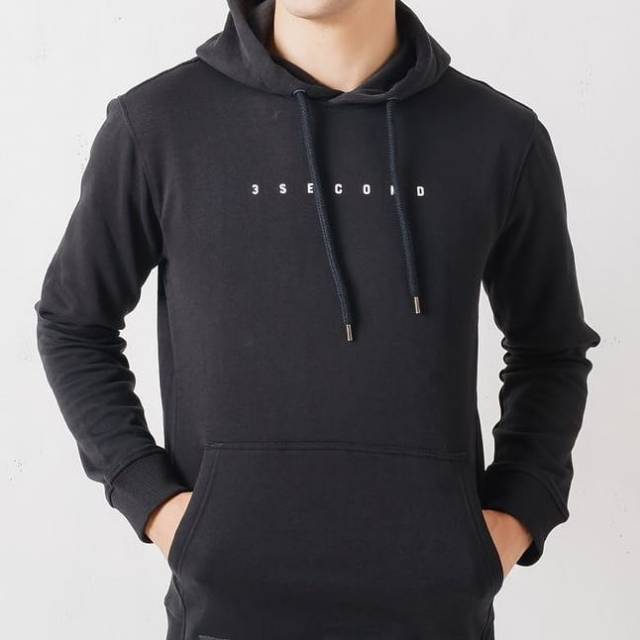 Sweater Hoodie Cowo 3SECOND Hitam