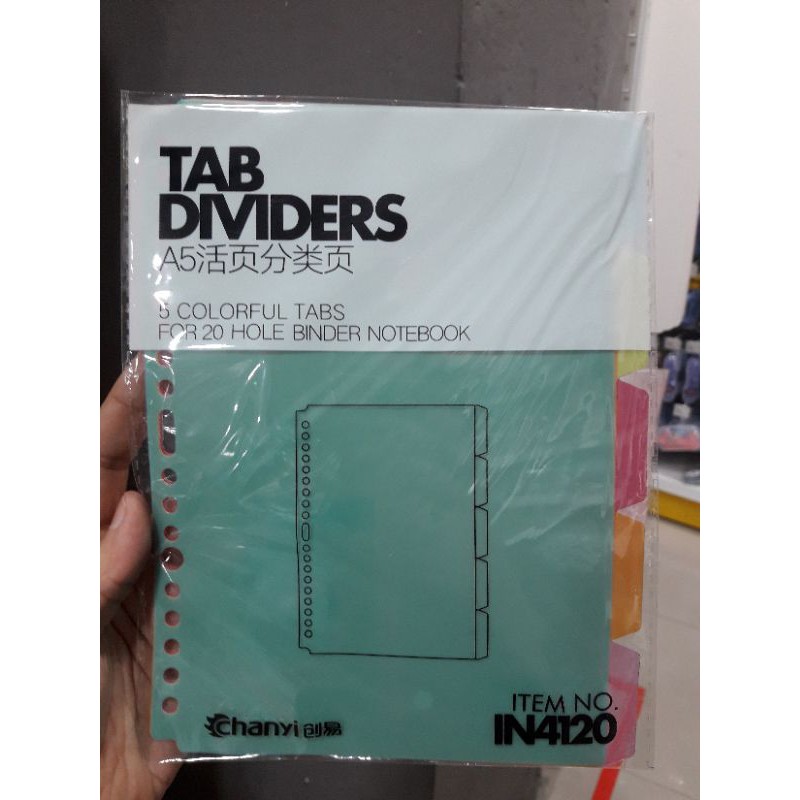 

plastik warna Pembatas binder A5