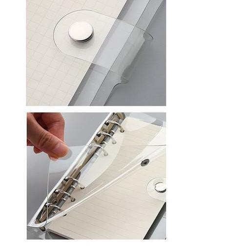 

PROMO HARI INI Notebook Cover Clear Binder Bening Transparan A5 A6 / 6 Ring Lubang Holes / isi dot g