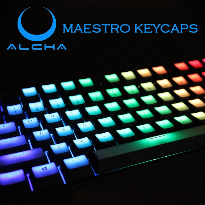 ALCHA KEYCAPS MAESTRO ABS MECHANICAL KEYBOARD BACKLIT OEM FULL SIZE