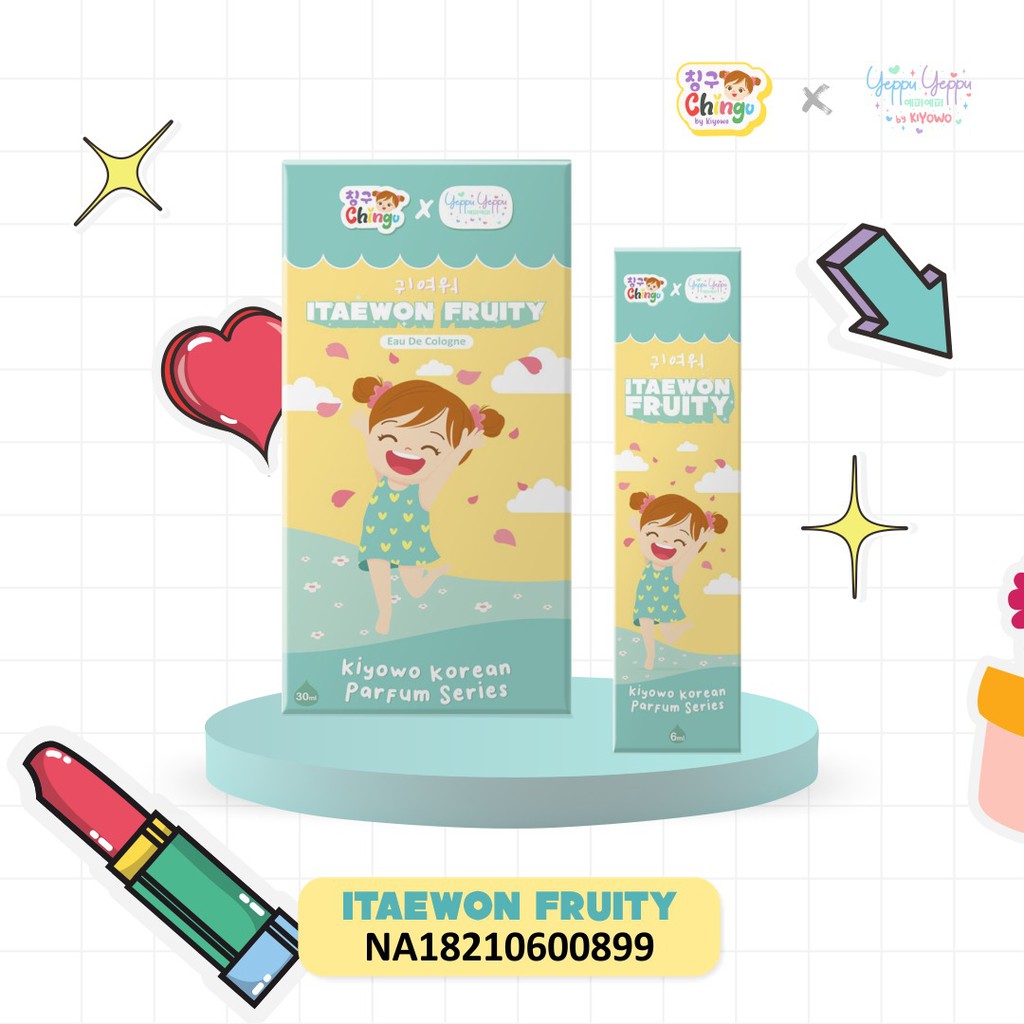 Eau De Cologne / Parfum Yeppu Yeppu x Chingu by Kiyowo 6 ml BPOM EAU DE PARFUME EDP