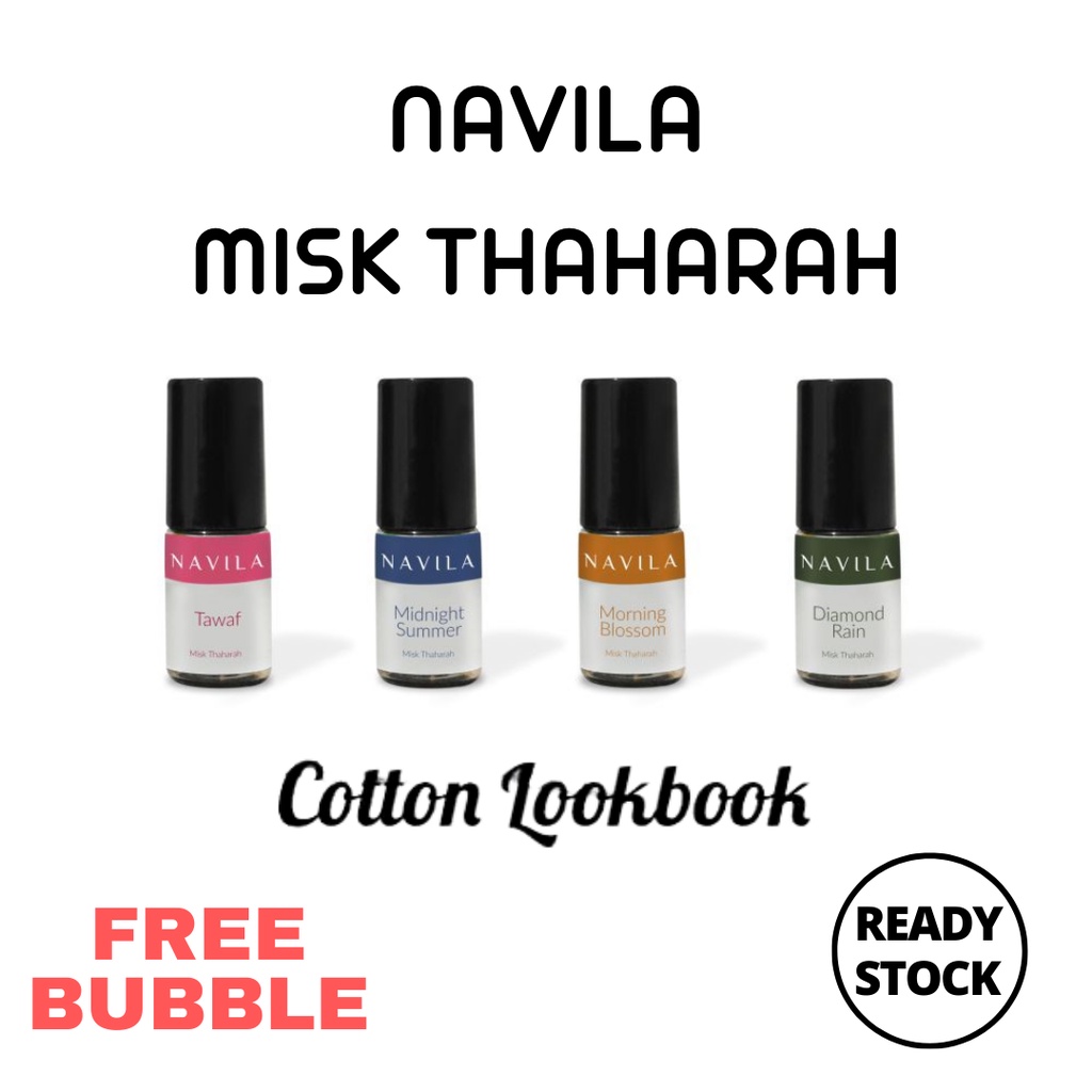 NAVILA Misk Thaharah 3ml Wangi Morning Blossom, Midnight Summer, Diamond Rain dan Tawaf