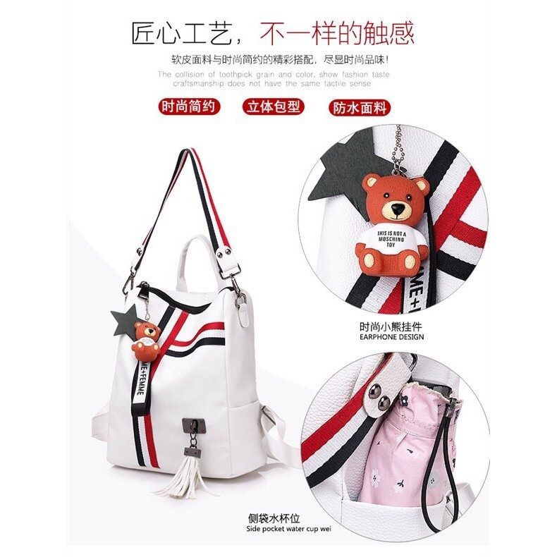 GI 910 GT 1652 RISCE TAS RANSEL KULIT IMPORT WANITA CEWEK PEREMPUAN JAKARTA BQX 2040 EL 983