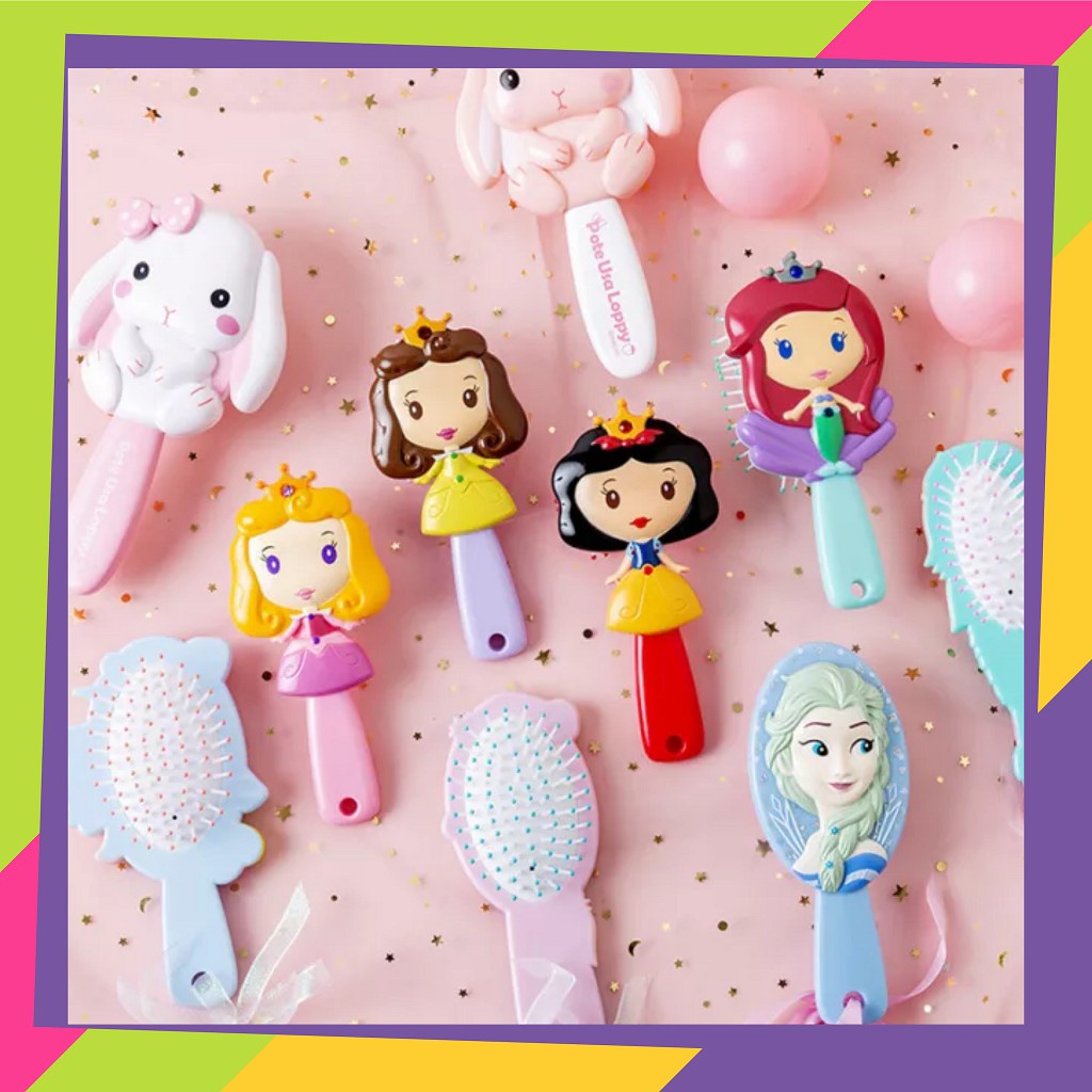 1378D1 / Sisir anak perempuan anti statis / Sisir anak 3D motif karakter