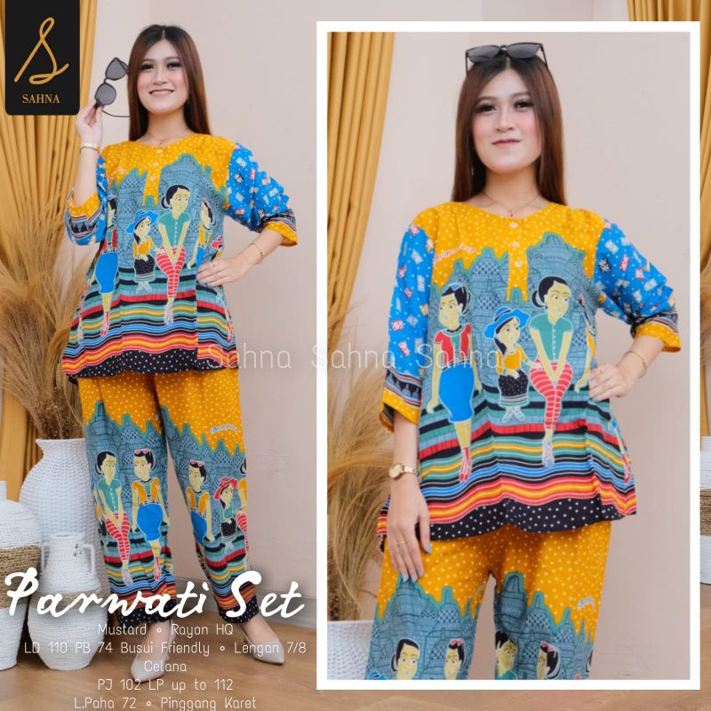 Solo KUALITAS ORI LABEL GROSIR DASTER TERLARIS TERBARU BUSUI BABY DOLL JUMBO KULOT RC ONE SET ASMARA