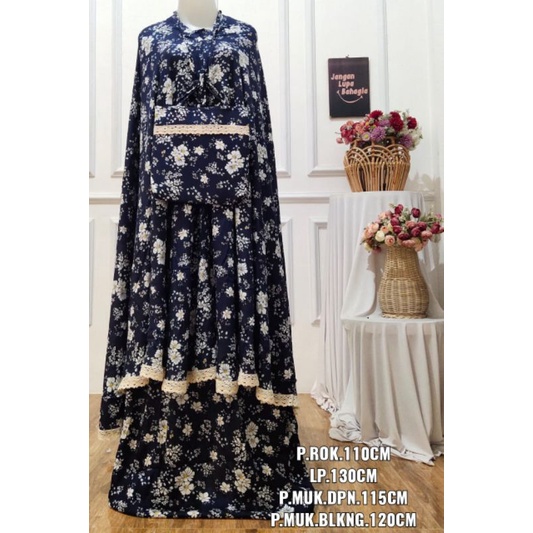 MUKENA RENDA BESAR RAYON/MUKENA DEWASA TRAVELING/MUKENA MURAH
