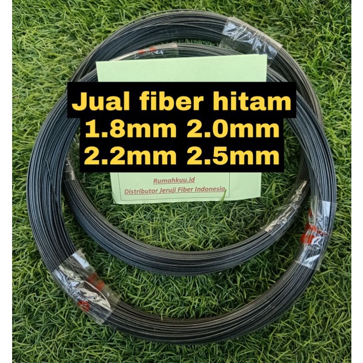 Ruji Fiber hitam 1.8mm 2mm 2.2mm 2.5mm untuk sangkar, dongdang, layangan naga dll