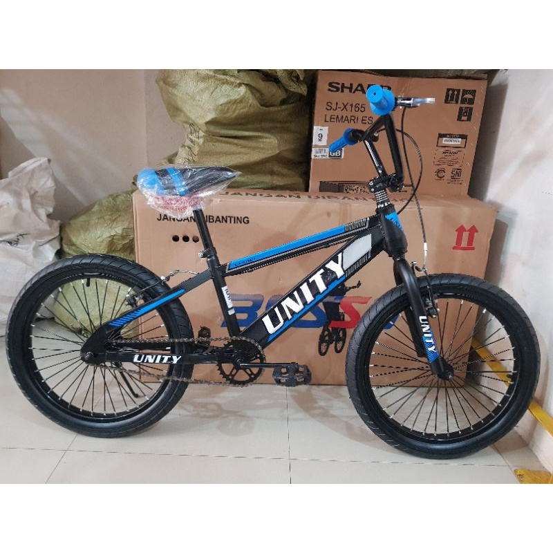 Sepeda BMX 20 inch UNITY ( BAN JUMBO ) ( Warna Biru / Blue )