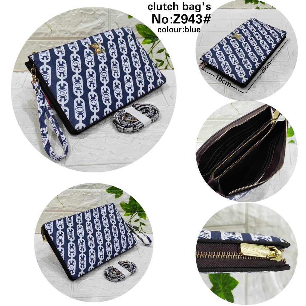 Clutch wanita import 3 ruang semi premium